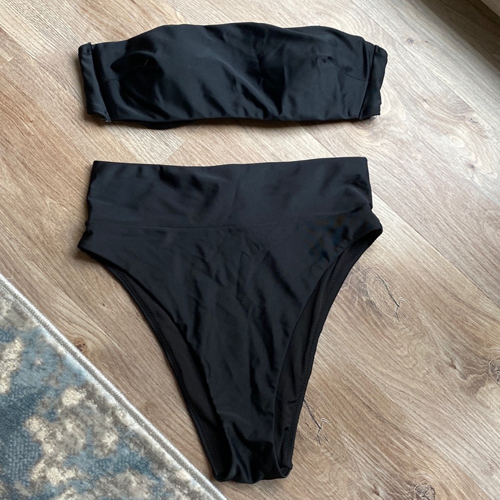 Aerie Bandeau and High Waisted Bikini